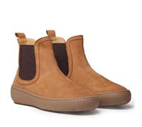 TONI PONS Botín para mujer en piel nobuk con elásticos laterales en color cuero - SERRA - 37 EU