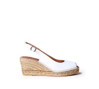 TONI PONS Croacia - Alpargata de cuña para Mujer Estilo Peep Toe elaborada en Piel.