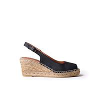 TONI PONS Croacia - Alpargata de cuña para Mujer Estilo Peep Toe elaborada en Piel.