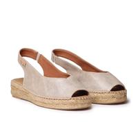 Alpargata peep toe de mujer en piel brillante | ERICA-AS 40 CHAMPAGNE