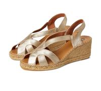 TONI PONS Lucia-AS, Alpargata de Yute con cuña para Mujer, Color Champagne - Cuero Talla: 41