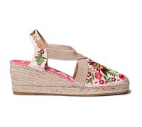 TONI PONS MONTJOI Alpargata de Mujer con cuña y Bordado Multicolor PEONIA 39