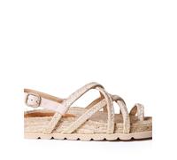 Toni Pons Sandalias planas de mujer de yute con hebilla. Natural 39