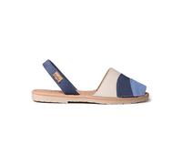 Toni Pons Toni Pons - Menorquinas de mujer de nobuck con suela de goma. Azul marino Talla 36