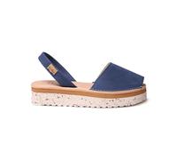 Toni Pons Toni Pons - Menorquinas de mujer de piel en tonos lisos. Azul marino Talla 35