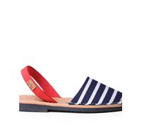 Toni Pons Toni Pons - Menorquinas de mujer de tejido a rayas. Azul marino Talla 42