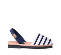 Toni Pons Toni Pons - Menorquinas de mujer de tejido a rayas. Azul Talla 35