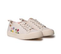 TONI PONS Zapatilla deportiva baja de mujer en algodón reciclado y bordados - GILDA-EJ - Crudo, 42 EU