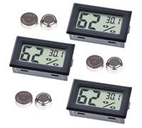 Tonia 3 Medidores de Temperatura y Humedad Digital, Termohigrómetro con Pantalla LCD, Sensor Preciso para incubadoras, Exterior, Invernaderos, y Reptiles (3 Unidades)