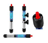 Tonia Calentador de Acuario Sumergible RS-789-150w, 150W para Peceras de 100-150L, Temperatura Regulable 18-34°C, Color Gris, con Ventosas de Sujeción