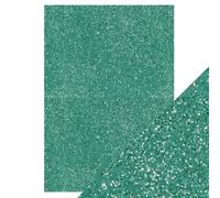Tonic Studios Craft Perfect Glitter Card A4-5 Folios Turquoise Lake - Cartulina con Purpurina de 250 g/m² - para Troqueles, Tarjetas, Scrapbooking & Manualidades