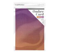 Tonic Studios Craft Perfect Ombre Glitter Card A4-5 Folios Arabian Nights - Cartulina con Purpurina de 270 g/m² - para Troqueles, Tarjetas, Scrapbooking & Manualidades