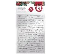 Tonic Studios Holiday Collection Carpeta de Embossing 3D - Timeless Tidings Season's Greetings - 12.7 cm x 17.8 cm - Materiales para Relieve en Tarjetas, Scrapbooking & Manualidades de Navidad