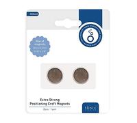 Tonic Studios Imanes de Posicionamiento Extra Potentes 18 mm - 1 Par (2 Piezas) - Finos & Pequeños - para Plataforma Magnética - Magnets para Manualidades & Scrapbooking