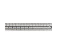 Tonic Studios Tim Holtz Regla 30 cm - Media Ruler Multiusos - con Bordes Metálicos, Guías Antideslizantes & Medición Imperial y Métrica - para Scrapbooking, Tarjetería y Manualidades