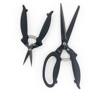 Tonic Studios Tim Holtz - Tijeras de retroceso y mini tijeras de retroceso - 24,13 cm y 17 cm - Herramientas de corte de precisión con resortes de tensión ajustables y cuchillas recubiertas de titanio