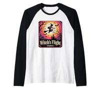 Tónico de Vuelo de Bruja Viaje mágico Halloween Camiseta Manga Raglan