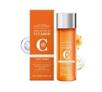 Tónico Iluminador con 5x Vitamina C, hidratante en profundidad, reparador y protector solar, ideal como prebase de maquillaje, no pegajoso.