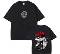Tonidos Camiseta Anime Hellsing Imprimir Oversized Manga Corta Cosplay Suelto Vintage Unisex Casual Top De Verano para Hombres Mujeres XS-3XL-Black||XX_l