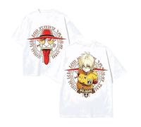 Tonidos Camiseta Hellsing Anime Imprimir Manga Corta Oversized Harajuku Camiseta De Cuello Redondo Casual Cosplay Y2k Tops De Verano para Mujeres Hombres XS-3XL-White||XX_l