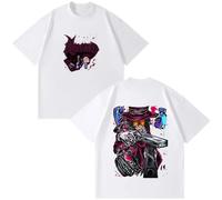 Tonidos Camiseta Hombres Mujeres Anime Hellsing Imprimir Manga Corta Vintage Hip Hop Oversized Verano Top Cosplay Ropa XS-3XL-White||XX_l