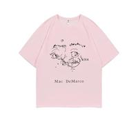 Tonidos Camiseta para Hombre Y Mujer M-AC Singer De-Marco Clásica Estampada De Manga Corta Hip Hop Holgada Harajuku Camiseta Cosplay Top De Verano XXS-4XL-Pink||XX_l