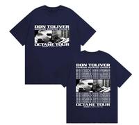Tonidos Hombre Camiseta Don Toliver Tour Clásico Impreso Manga Corta Hip Hop Suelto Harajuku Camiseta De Verano para Mujeres Hombres XXS-4XL-Navy Blue||4X_l