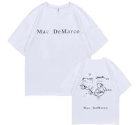 Tonidos M-AC Singer De-Marco Camiseta con Cuello Redondo Estampado Clásico 2D Y Manga Corta Camiseta De Verano Hip Hop Harajuku para Hombre Y Mujer XXS-4XL-White||x_l