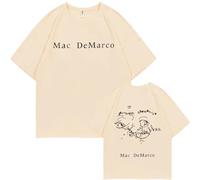 Tonidos M-AC Singer De-Marco Camiseta con Cuello Redondo Estampado Clásico 2D Y Manga Corta Camiseta De Verano Hip Hop Harajuku para Hombre Y Mujer XXS-4XL-Khaki||XX_l