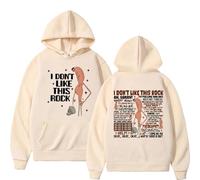 Tonidos Marcus The Worm I Don't Like This Rock Sudadera con Capucha Rock 2D Estampada Casual Pullover Hoodie Vintage Holgada Top Hombre Mujer Hip Hop Harajuku Cosplay Ropa XXS-4XL-Khaki||l