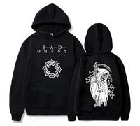 Tonidos Sudadera con Capucha Bad Rapero Om-ens Impreso Sudadera De Manga Larga Sudadera Casual De Gran Tamaño para Hombres Mujeres XS-3XL-Black||XX_l