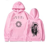 Tonidos Sudadera con Capucha Bad Rapero Om-ens Impreso Sudadera De Manga Larga Sudadera Casual De Gran Tamaño para Hombres Mujeres XS-3XL-Pink||3X_l