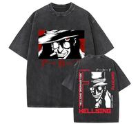 Tonidos Tshirt Anime Hellsing Impreso Manga Corta Hip Hop Harajuku Oversized Summer Tops Camiseta De Cuello Redondo para Hombres Mujeres XS-3XL-Style 1||x_l
