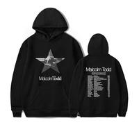 Tonidos Unisex Sudadera con Capucha Mal-Colm Cantante A-DD Tour Gráfico Retro Hoodie Hombres Mujeres Casual Harajuku Sudaderas XS-3XL -Black||x_l