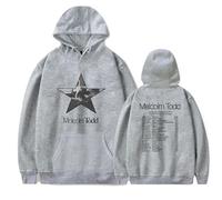 Tonidos Unisex Sudadera con Capucha Mal-Colm Cantante A-DD Tour Gráfico Retro Hoodie Hombres Mujeres Casual Harajuku Sudaderas XS-3XL -Grey||x_s