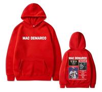 Tonidos Vintage Sudadera con Capucha M-AC Singer De-Marco Hombre Mujer Hip Hop Ropa Deportiva Sudadera Pareja Oversize Casual Manga Larga Jersey XXS-4XL-Red||s