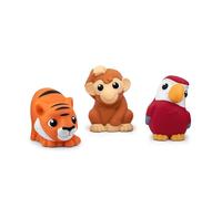 Tonies My First Jungle Set - Figuras de juguete de audio suaves y exprimibles de mono, loro y tigre