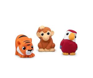Tonies My First Jungle Set - Figuras de juguete de audio suaves y exprimibles de mono, loro y tigre