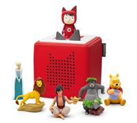 Tonies Toniebox Disney Mega Bundle Incl. 1 Creative 5 El Rey León, Aladdin, Libro de la Selva, Winnie the Pooh y La Reina de las Nieves, Regalo Niño, Reproductor de música sin pantalla para niños,