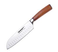 TONIFE Cuchillo de cocina 7Cr17MoV de acero inoxidable de alto carbono con mango de palisandro natural