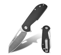 TONIFE Galaxy EDC Pocket Knife plegable con hoja de acero D2 y mango de aluminio, herramienta compacta para camping y uso diario(lavado de piedra negra)