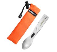 TONIFE MealBud 3 en 1 Set de Cubiertos de Camping incluye Cuchillo, Tenedor y Cuchara, Utensilios de Portátiles con Bolsa de Nylon Cubiertos de Acero Inoxidable para Viajar y Acampar