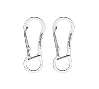 TONIFE Mosquetón 2 Pcs Pequeño Mosquetón Bloqueo, Mini Mosquetón Llavero, Mosquetón con Gancho de Resorte para Mochila, Exteriores, Viajes (MT2803 Pulido*2)