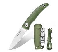 TONIFE Nova Cuchillo de Hoja Fija con Funda Kydex ajustable y Cordón de Paracaídas,Cuchillo de Cuello con Hoja de Espiga Completa de 6,8cm para Caza, Pesca, Camping y Supervivencia