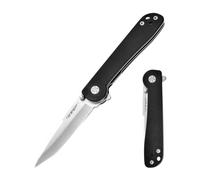TONIFE RisingStar Cuchillo Plegable Cuchillo Outdoor con Clip de Bolsillo, Hoja 8Cr14MoV y Mango G10 para Cuchillo Pequeño Cuchillo de Camping (Negro + Satén)