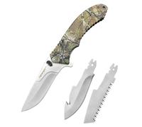 TONIFE Selva Navaja Multiusos Navaja Intercambiable con Hoja de Acero 5Cr15MoV Mango de Aluminio y Clip Metálico de Bolsillo Cuchillo Outdoor Cuchillo de supervivencia