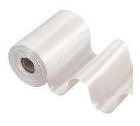 TONIFUL Cinta de satén de 4 pulgadas de ancho, color blanco, de 22 yardas, cinta grande para ceremonia de corte, silla de gran apertura, tabla, arcos de coche, decoración de boda, fiesta