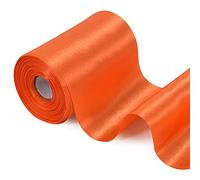 TONIFUL Cinta de satén de color naranja de 4 pulgadas de ancho, cinta grande de tela de 22 metros para ceremonia de corte, gran apertura de silla, fajas de mesa, Halloween, decoración de fiesta