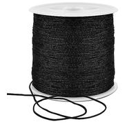 TONIFUL - Cordón de nylon negro 1mm x 100m para hacer pulseras, joyas, macramé encerado, collar de perlas sueltas, nudo chino kumihimo, artesanía