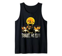 Tonight We Fly Funny Chicken Witches Halloween Humor Camiseta sin Mangas